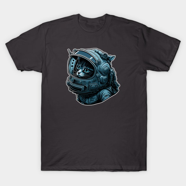 Space Cat T-Shirt by teeteet
